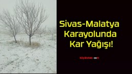 Sivas-Malatya Karayolunda Kar Yağışı!