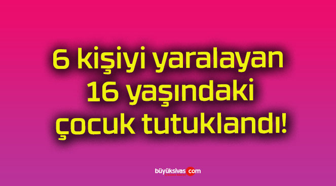 6 kişiyi yaralayan 16 yaşındaki çocuk tutuklandı!