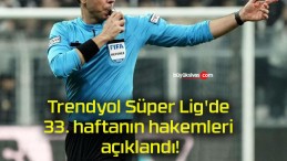 Trendyol Süper Lig’de 33. haftanın hakemleri açıklandı!