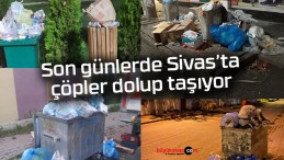 Son günlerde Sivas’ta çöpler dolup taşıyor