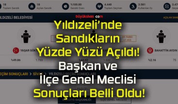 Yıldızeli’nde Sandıkların Yüzde Yüzü Açıldı! Başkan ve İlçe Genel Meclisi Sonuçları Belli Oldu!