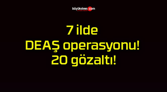 7 ilde DEAŞ operasyonu! 20 gözaltı!