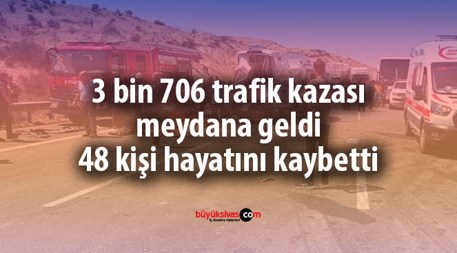 6 günde 3 bin 706 trafik kazası meydana geldi!