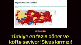 Türkiye en fazla döner ve köfte seviyor! Sivas kırmızı!