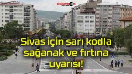 Sivas için sarı kodla sağanak ve fırtına uyarısı!