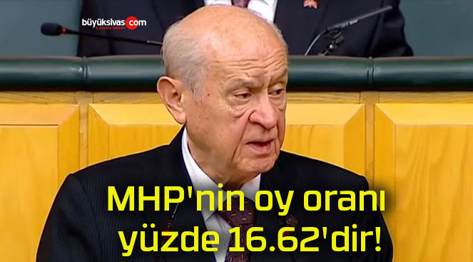 MHP’nin oy oranı yüzde 16.62’dir!