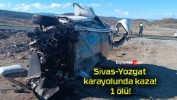 Sivas-Yozgat karayolunda kaza! 1 ölü!