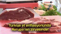 Türkiye et enflasyonunda Avrupa’nın zirvesinde!