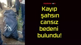 Kayıp şahsın cansız bedeni bulundu!