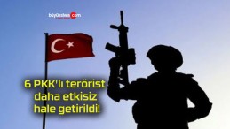 6 PKK’lı terörist daha etkisiz hale getirildi!