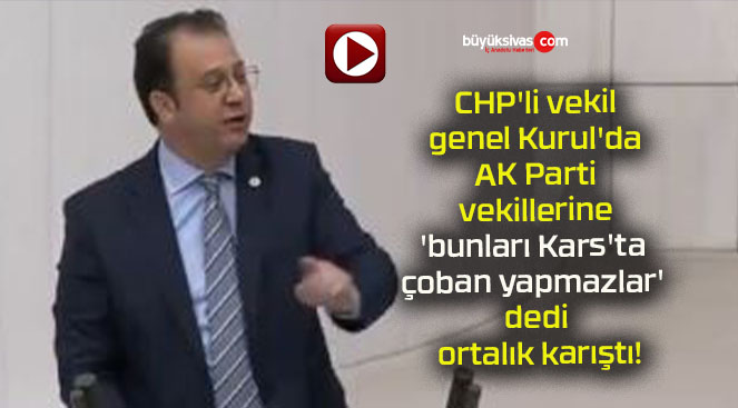 CHP’li vekil genel Kurul’da AK Parti vekillerine ‘bunları Kars’ta çoban yapmazlar’ dedi ortalık karıştı!