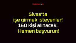 Sivas’ta işe girmek isteyenler! 160 kişi alınacak! Hemen başvurun!