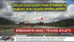 150 km hızla giden Fatih Erbakan’ın makam aracı büyük tehlike atlattı!