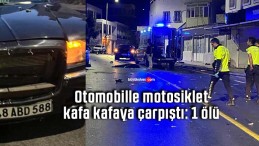 Otomobille motosiklet kafa kafaya çarpıştı: 1 ölü