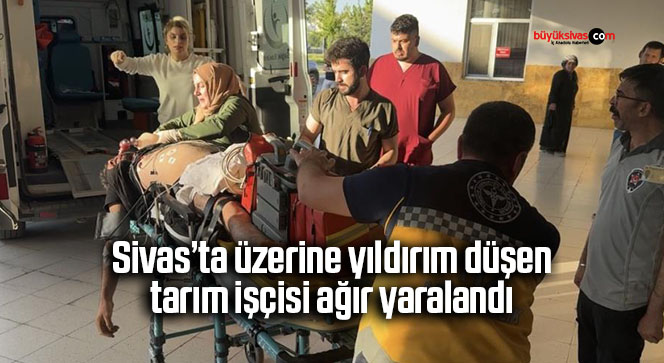 Üzerine yıldırım düşen tarım işçisi ağır yaralandı