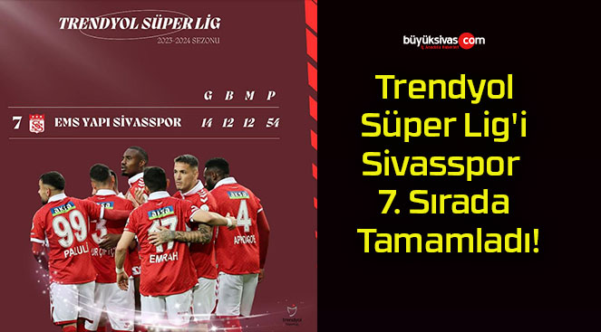 Trendyol Süper Lig’i Sivasspor 7. Sırada Tamamladı!