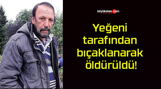 Yeğeni tarafından bıçaklanarak öldürüldü!