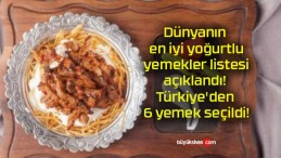 Dünyanın en iyi yoğurtlu yemekler listesi açıklandı! Türkiye’den 6 yemek seçildi!