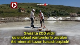 Sivas’ta 200 yıldır geleneksel yöntemlerle üretilen 84 mineralli tuzun hasadı başladı!