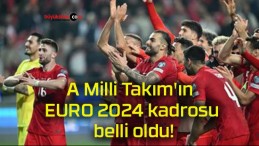 A Milli Takım’ın EURO 2024 kadrosu belli oldu!