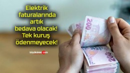 Elektrik faturalarında artık bedava olacak! Tek kuruş ödenmeyecek!