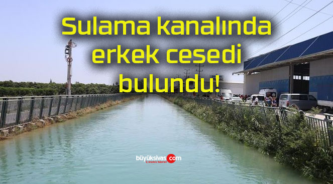 Sulama kanalında erkek cesedi bulundu!