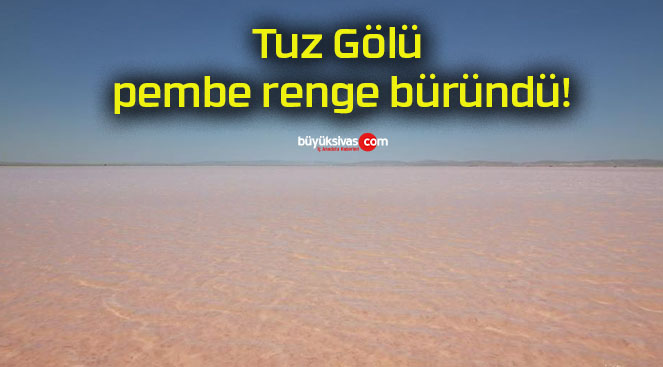 Tuz Gölü pembe renge büründü!