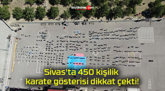 Sivas’ta 450 kişilik karate gösterisi dikkat çekti!