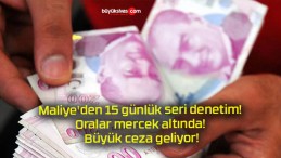 Maliye’den 15 günlük seri denetim! Oralar mercek altında! Büyük ceza geliyor!