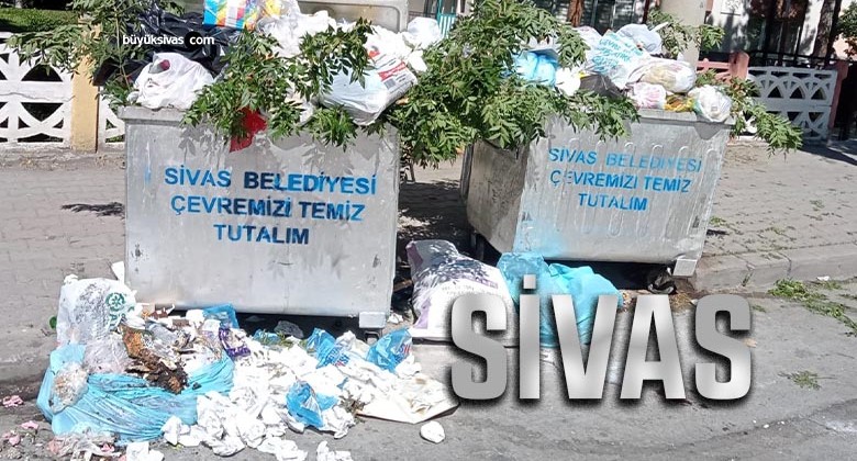 Sivas Mahallelerde Çöp Dağları Oluşmaya Başladı