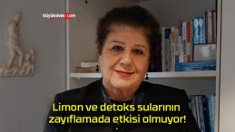 Limon ve detoks sularının zayıflamada etkisi olmuyor!