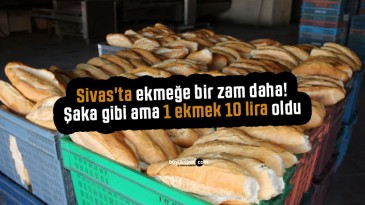 Sivas’ta ekmeğe bir zam daha! Şaka gibi ama 1 ekmek 10 lira oldu