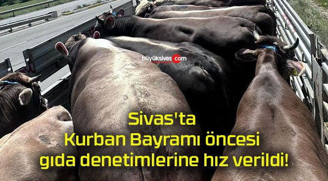 Sivas’ta Kurban Bayramı öncesi gıda denetimlerine hız verildi!