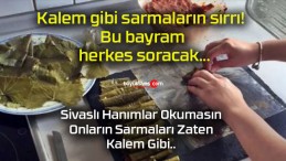 Kalem gibi sarmaların sırrı! Bu bayram herkes soracak…