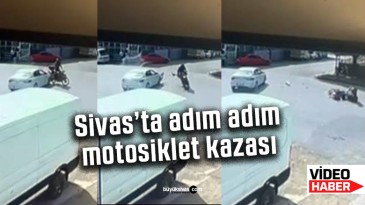 Sivas’ta motosiklet kazası… Sürücü yola savruldu