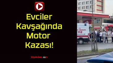 Evciler Kavşağında Motor Kazası!