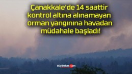 Çanakkale’de 14 saattir kontrol altına alınamayan orman yangınına havadan müdahale başladı!