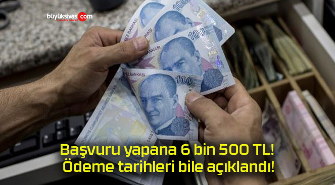 Başvuru yapana 6 bin 500 TL! Ödeme tarihleri bile açıklandı!