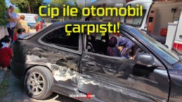 Cip ile otomobil çarpıştı!