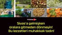 Sivas’a gelmişken oralara gitmeden dönmeyin! Bu lezzetleri muhakkak tadın!