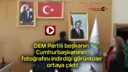 DEM Partili başkanın Cumhurbaşkanının fotoğrafını indirdiği görüntüler ortaya çıktı!