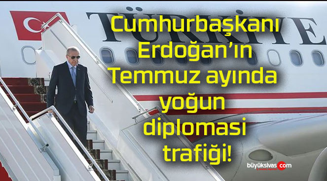 Cumhurbaşkanı Erdoğan’ın Temmuz ayında yoğun diplomasi trafiği!