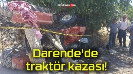 Darende’de traktör kazası!