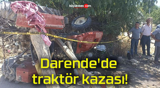 Darende’de traktör kazası!