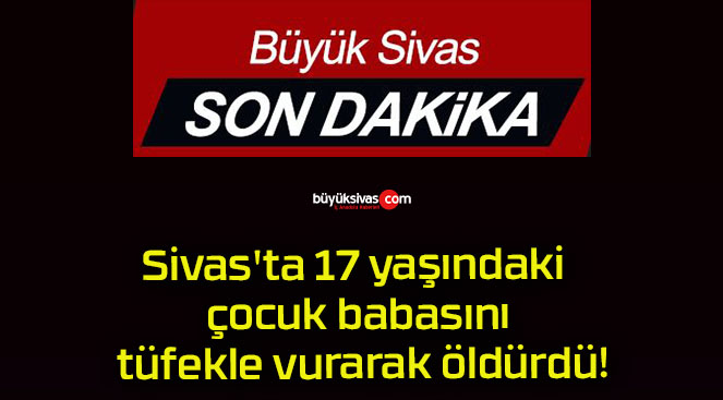Sivas’ta 17 yaşındaki çocuk babasını tüfekle vurarak öldürdü!
