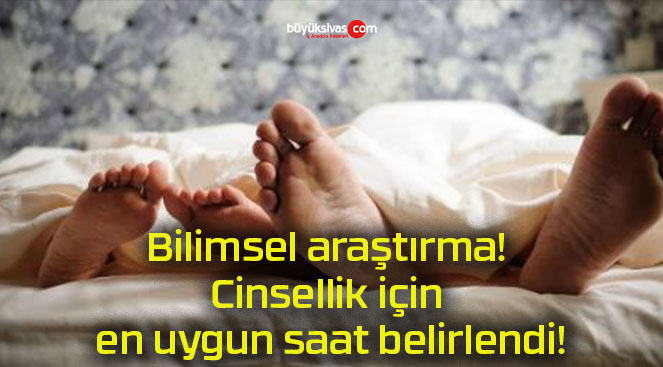 Bilimsel araştırma! Cinsellik için en uygun saat belirlendi!