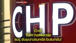 CHP TÜİK hakkında suç duyurusunda bulundu!