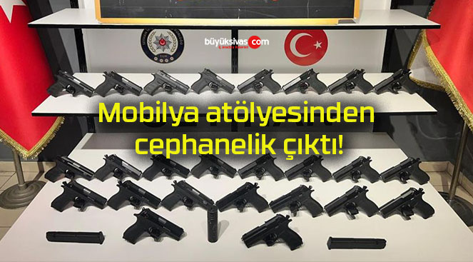 Mobilya atölyesinden cephanelik çıktı!