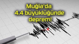 Muğla’da 4.4 büyüklüğünde deprem!