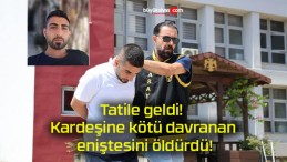 Tatile geldi! Kardeşine kötü davranan eniştesini öldürdü!